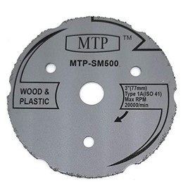 MTP Brand Pack of 5 Assort 3" Wood Plastic Metal Masonry Cutting Wheel Compatible to use for Dremel SM510C sm520 sm500 sm540 Saw Max Rigid R87547B Milwaukee 2522-20 Cut Off Tool - 7/16" Arbor