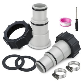 Threaded to Clamp Style Hose Adapter Compatible with Intex Pool Sets with 1.5"&1.25" Hose, Pool Hose Adapter A Conversion Connector Fits for Intex Filter Pumps, Chlorine Generators, Salt Systems