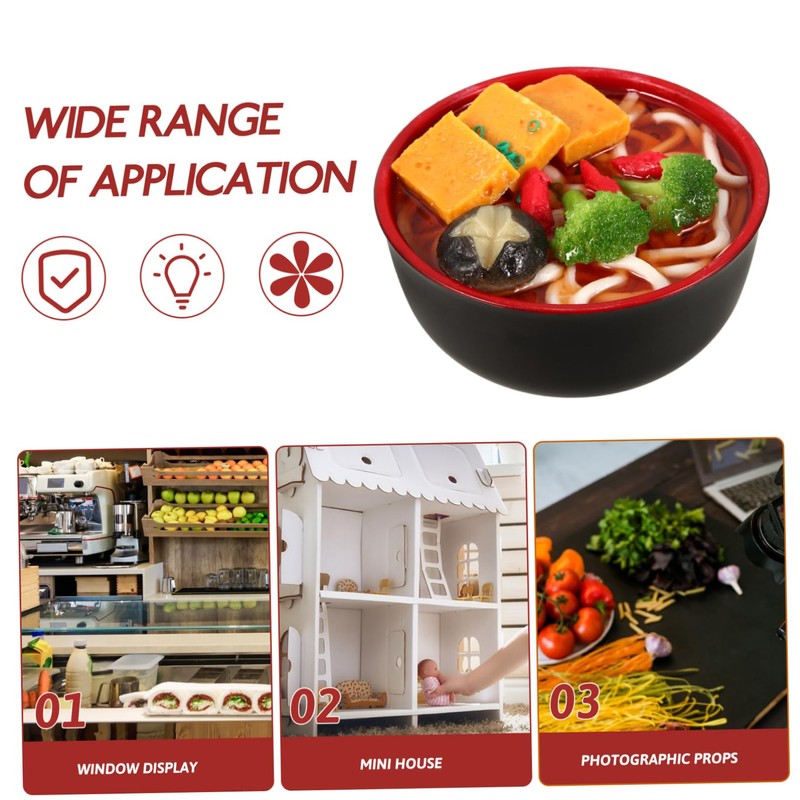 CIYODO Realistic Fake Noodle Model Decorative Food Prop for Photography