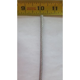 1/8 7x19 T304 Stainless Steel 3/16 Clear PVC Coated Wire Rope Cable 100 Ft Reel