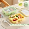 Bento Box, Meal Prep Container - 3 Compartment Food Container