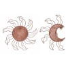Hi-Line Gift 2Pcs Sun & Moon Wall Art Set Resin