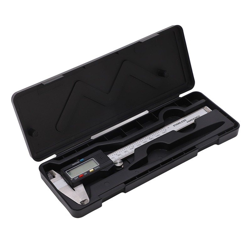 Digital Display Caliper Stainless Steel LCD Electronic Measuring Ruler with