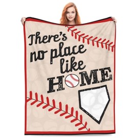 Baseball Throw Blanket Soft Flannel Blankets for Bed Couch Plush Cozy Blanket for Men Women Unisex Adults Micro Fleece Throws Unique Design 50''*40''