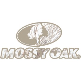Mossy Oak Graphics Logo Decal, Easy to Install, No-fade, Cast Vinyl, Winter Brush 13006-WB-L