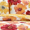 Lush Decor - 16T005050 Leah Quilt Floral 3 Piece Reversible,