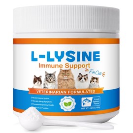 Oimmal Lysine for Cats - L-Lysine Powder for Cats - Immune Support for Cats Sneezing