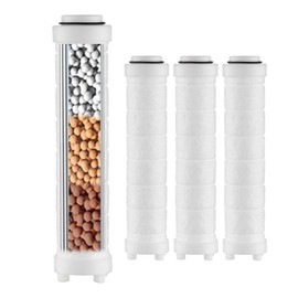 Nafall Shower Head Filter, 4 PP Cotton Filters with Mineral Balls
