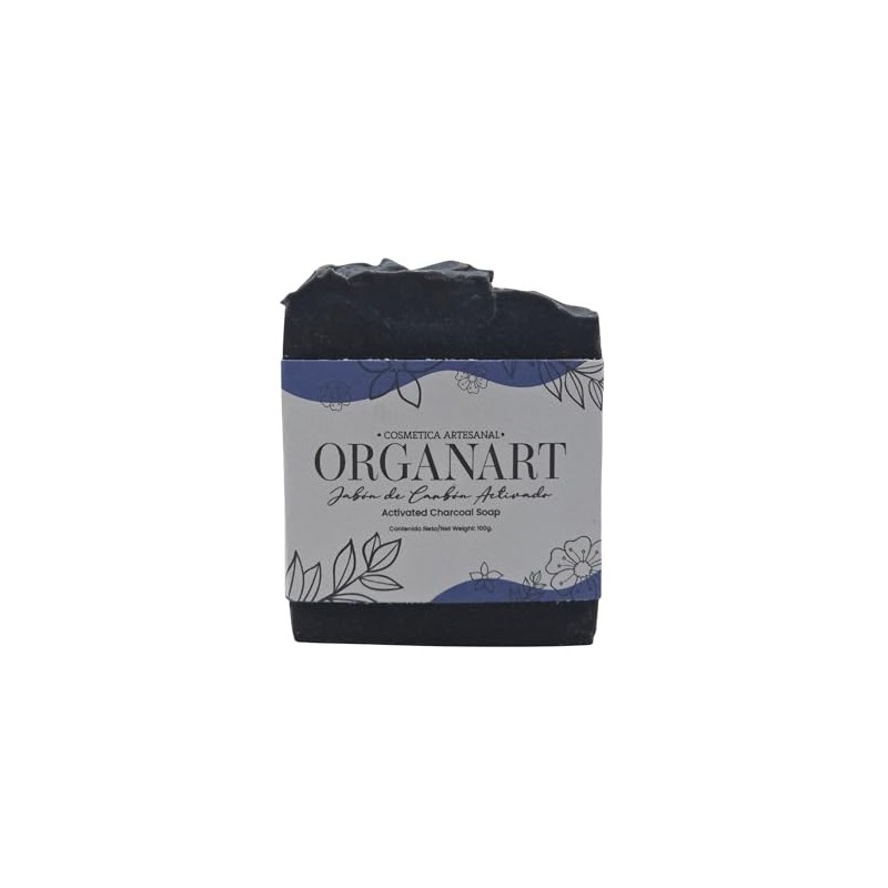 Organart Jabón Facial Natural de Carbón Activado | Árbol de