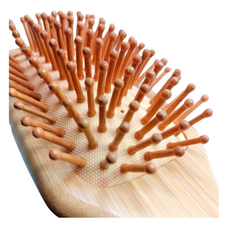 Cepillo Madera Bamb Natural Ecolgico Peine Cabello Full Veraly