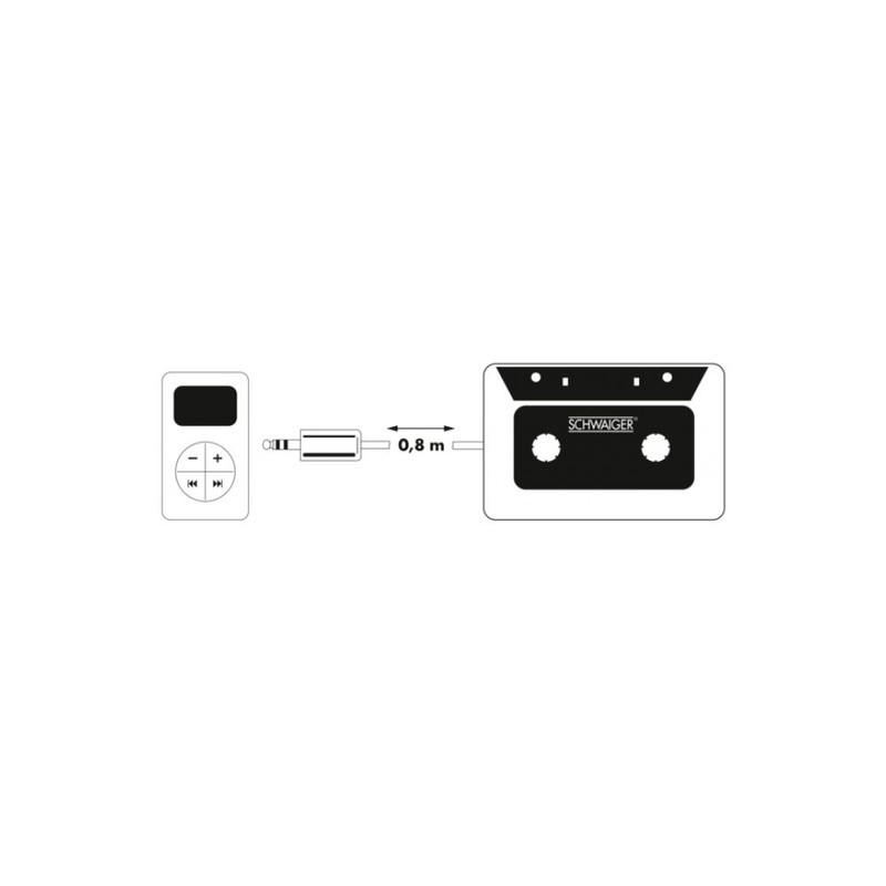 Schwaiger AAC080 531 Audio Cassette Adapter - Car Media Receiver