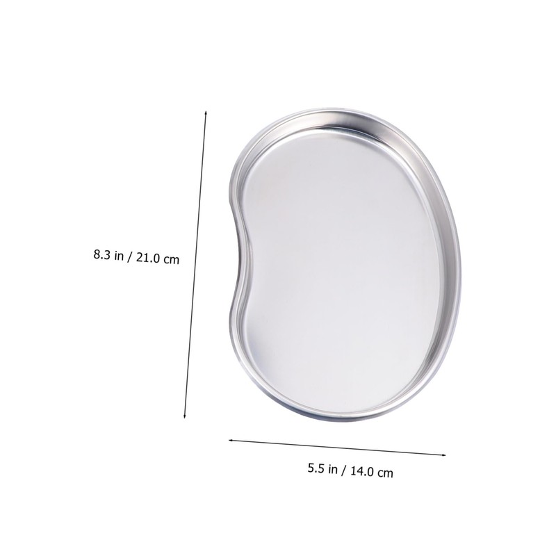 LABRIMP 3Pcs Stainless Steel Medical Kidney Shaped Laboratory Equipment for