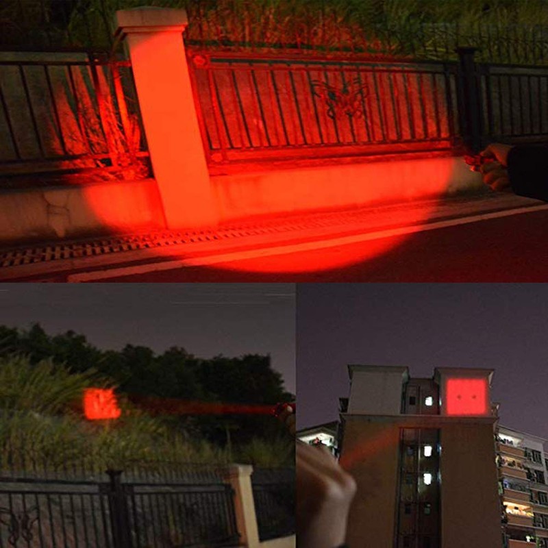BESTSUN Red Light Torch, Red Hunting Flashlight Signal Torches Zoomable