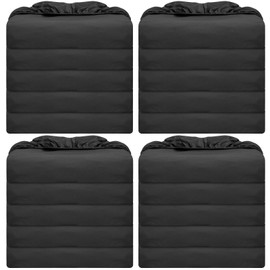 Preboun 20 Pack Twin Fitted Sheets Bulk Soft Bed Sheet with Pocket Elastic Corners 39 x 75 x 15 Inch Comfy Microfiber Fabric Sheet for School Dormitory Home Hotel Hospital Room Massage Table (Black)