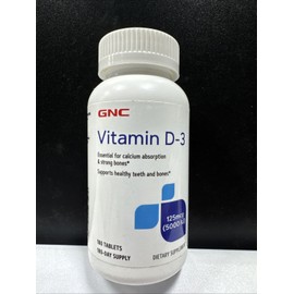 GNC ⭐️ ✨GNC Vitamin D-3 125 mcg 5000 IU 180 Tablets (6) Month Supply Exp.01/2026+✨⭐
