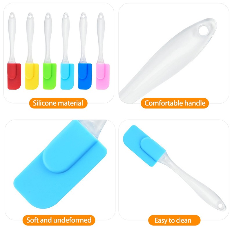 CoguZed 6 Piece Mini Silicone Spatula Set, Small Rubber Spatulas