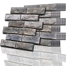 10PCS 3D Wall Panels, 3D Wallpaper Stick and Peel, 11.8in*11.8in, Self Adhesive Waterproof Faux Brick Paneling for Bedroom, Bathroom, Kitchen, Fireplace,Cover 8.46.Sq.Ft.