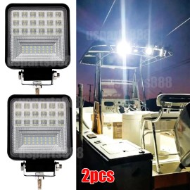 us- 2pcs 4" White Marine-Grade 48w LED Boat Deck Work Lights 360 Degree Combo Beam