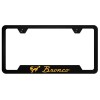 Au-TOMOTIVE GOLD Vintage Ford Bronco Universal Black Polycarbonate License Plate