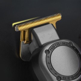 perfeclan Professioneller Haarschneider, kabellos, Friseurschneider, geräuscharm, Retro-Haarschneider, Haarschnitt, Pflegewerkzeug für Ehemann und Vater, Grau