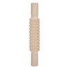 Embossed Rolling Pin with 2 Different Pattern Solid Wood Polished