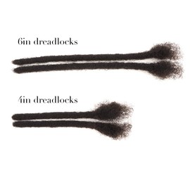 Orientdreads Afro kinky Loc Extensions Human Hair 0.4cm 0.6cm 0.8cm Thickness Human Hair Dreadlock Extensions Full Head Handmade Permanent loc Extensions Bundles (4in 0.8cm 60locs, Natural black)