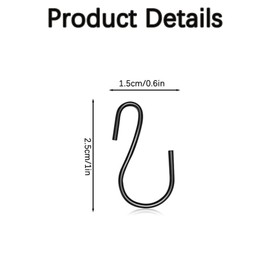 Aidi 20 Pcs S Hooks for Hanging, Small Stainless Steel S Hooks for Crafts Jewelry Hanging Pot Plants Home Kitchen, Workshop, Office, Bathroom and Bedroom