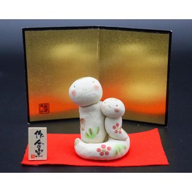 Craftman's House 2025 Year of the Year of the Year of the Year of the Year of the Year of the Year of the Snake Heartwarming Decoration (Parent and Child) Mino Ware