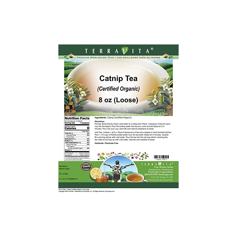 Catnip (Certified Organic) Tea (Loose) (8 oz, ZIN: 517602)