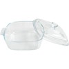 1.2L Tempered Glass Casserole Dish for Oven with Lid, Small