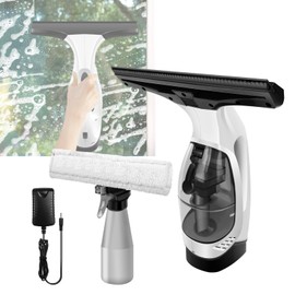 Rechargeable Window Vac, Power Window Vacuum Cleaner Set, Electric Window Vacuum Squeegee with 150ml Water Tank, Window Squeegee Electric Cleaning Tool for Windows, Tiles, Mirrors