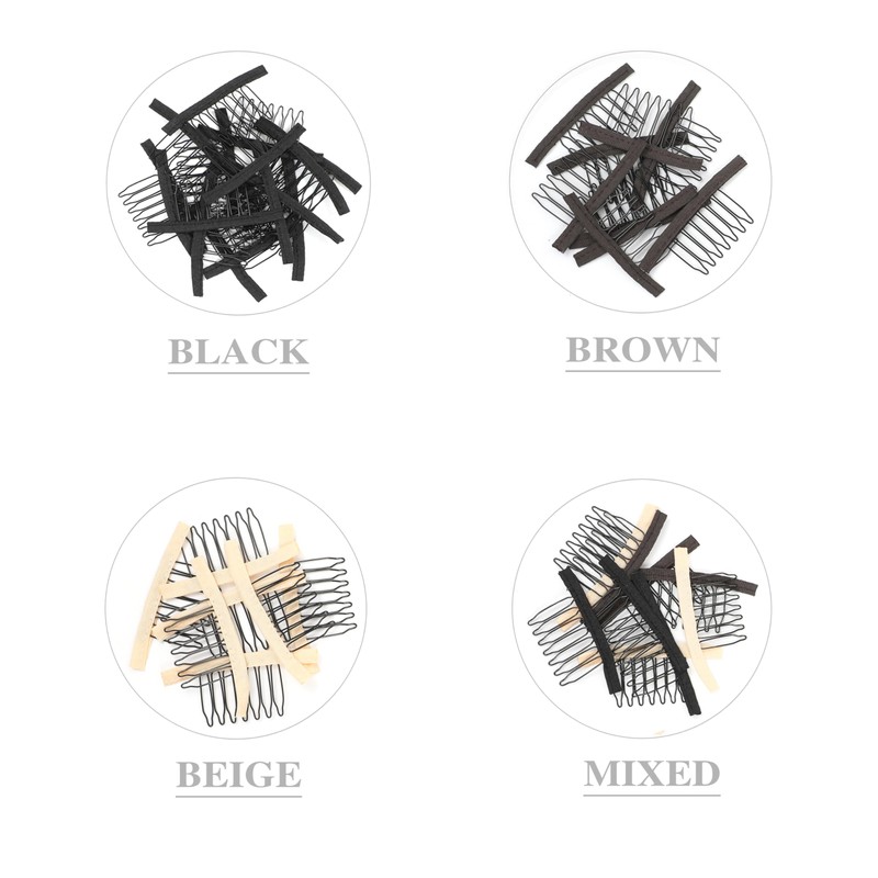 Xuxisowo 60 Pcs wig clips wig comb wig combs to