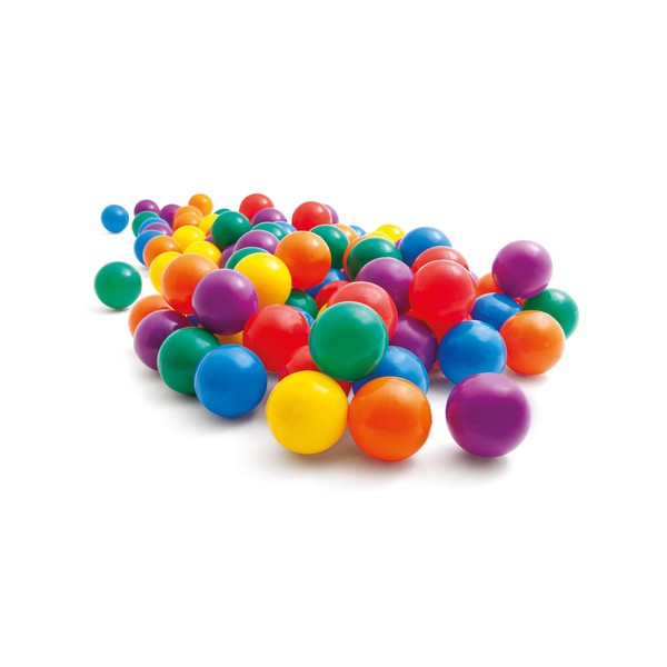 Intex 3-1/8" Fun Ballz - 100 Multi-Colored Plastic Balls, for Ages 2+