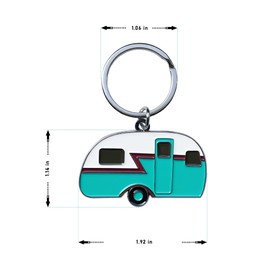 COLIBROX RV Keychain - Gift Camper Keychain - 2 Pack Camper Key Chain Set - Funny Camping Accessories - Gift For RV Owners - Unique Camping Gifts For Women Men - Camping Keychain - Retro Key Chain