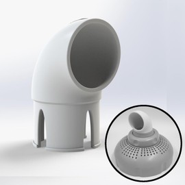 edaltec Pool Nozzle Inlet Nozzle 360° Rotatable Angled for Intex Pool Nozzle Outlet Air Circulation Cleaning 38 mm White