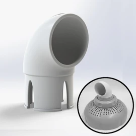 edaltec Pool Nozzle Inlet Nozzle 360° Rotatable Angled for Intex Pool Nozzle Outlet Air Circulation Cleaning 38 mm White