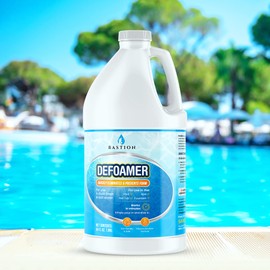 Hot Tub Defoamer - Pool, Fountain, & Spa - Antifoam Concentrate - Silicone Emulsion - Quickly Removes & Prevents Foam in Water - Eco Friendly & Safe Formula - Case of 6 X 1/2 Gallon (384oz)