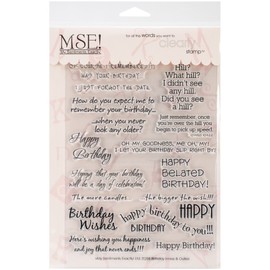 MSE Stamp Sheet, 6 by 8-Inch, Birthday, Clear