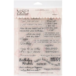 MSE Stamp Sheet, 6 by 8-Inch, Birthday, Clear