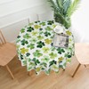 60" St Patrick's Day Round Tablecloth, Shamrock Holiday Party Decor