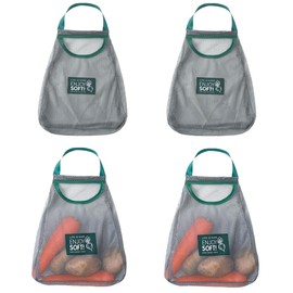 Rayeeley Reusable Mesh Bags Eco Friendly Washable Mesh Bags Breathable Garlic Potato Onion Fruit Vegetable Garbage Bags Organizer Bathroom Storage Bag, Green