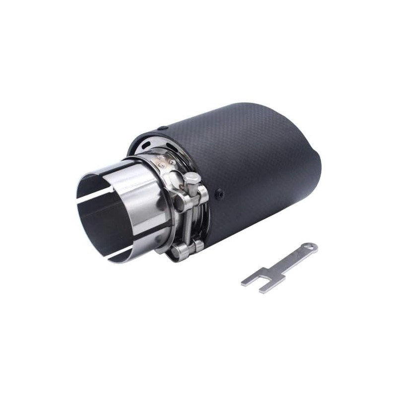 SHLPDFM Universal Exhaust Pipe Silencer Stainless Steel Tailpipe Exhaust Trim