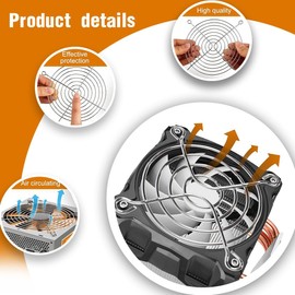 COYUN 4 pieces 120 mm fan grille, metal CPU case fan grille with screws, protective grille metal grill ventilation fan cover for 120 x 120 mm CPU fan, computer cooling fan