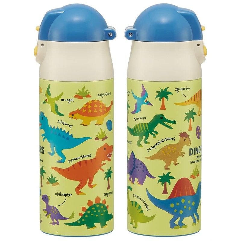 Skater SDPC4P-A Stainless Steel Water Bottle with Straw, One Push