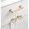 Asidrama 6 Pack 3.75 Inch(96mm) Brushed Brass Kitchen Cabinet Handles,