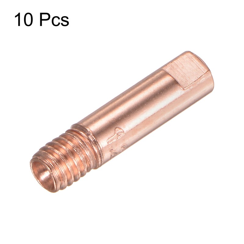sourcing map 10Pcs Contact Tips .050"(1.2mm) Bore Diameter M6 MIG