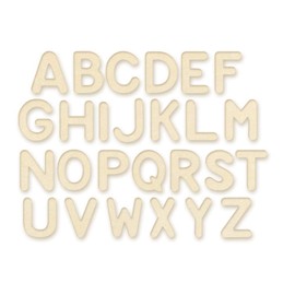 Craft Medley Unfinished Wood Cutout Uppercase Alphabet Letters Set - 26 Count