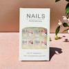 Independence Day Press on Nails Short Square French Tip Fake