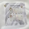 White wedding pixie handmade nail tip♀ - Stiletto / 화이트