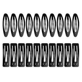 10-Teilige Wassertropfenhaarklammern Und 10-Teilige Quadratische Haarklammern, Haarklammern Zum Presse, Metallhaarklammern, Knall-Haarklammern, Haarklammern, Schwarze Haarklammern.